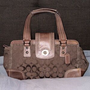 Coach Brown Signature Satchel